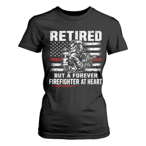 Retired Firefighter T Shirt For Women Fireman Pride 911 Rescue Retirement Gift