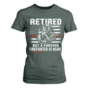 Retired Firefighter T Shirt For Women Fireman Pride 911 Rescue Retirement Gift