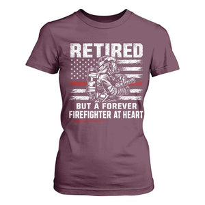Retired Firefighter T Shirt For Women Fireman Pride 911 Rescue Retirement Gift