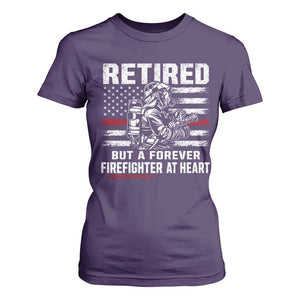 Retired Firefighter T Shirt For Women Fireman Pride 911 Rescue Retirement Gift