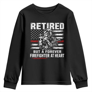 Retired Firefighter Youth Sweatshirt Fireman Pride 911 Rescue Retirement Gift