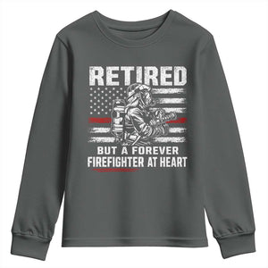 Retired Firefighter Youth Sweatshirt Fireman Pride 911 Rescue Retirement Gift