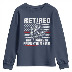 Retired Firefighter Youth Sweatshirt Fireman Pride 911 Rescue Retirement Gift