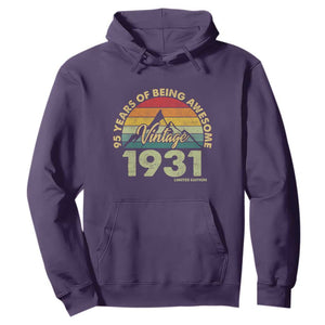 95th Birthday Hoodie Vintage 1931 Limited Edition 95 Year Old Gift