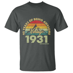 95th Birthday T Shirt Vintage 1931 Limited Edition 95 Year Old Gift