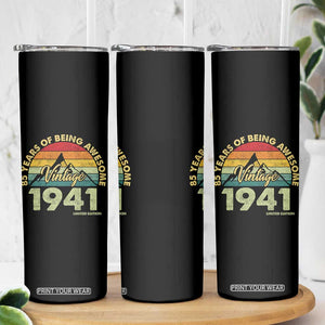 85th Birthday Skinny Tumbler Vintage 1941 Limited Edition 85 Year Old Gift