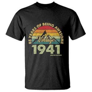 85th Birthday T Shirt Vintage 1941 Limited Edition 85 Year Old Gift