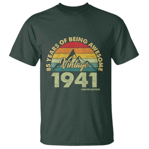 85th Birthday T Shirt Vintage 1941 Limited Edition 85 Year Old Gift