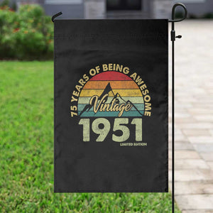 75th Birthday Garden Flag Vintage 1951 Limited Edition 75 Year Old Gift
