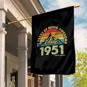 75th Birthday Garden Flag Vintage 1951 Limited Edition 75 Year Old Gift