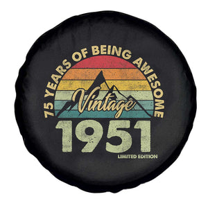 75th Birthday Spare Tire Cover Vintage 1951 Limited Edition 75 Year Old Gift