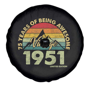 75th Birthday Spare Tire Cover Vintage 1951 Limited Edition 75 Year Old Gift