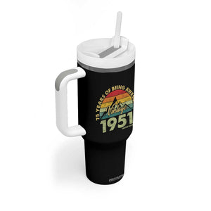 75th Birthday Tumbler With Handle Vintage 1951 Limited Edition 75 Year Old Gift
