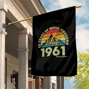 65th Birthday Garden Flag Vintage 1961 Limited Edition 65 Year Old Gift