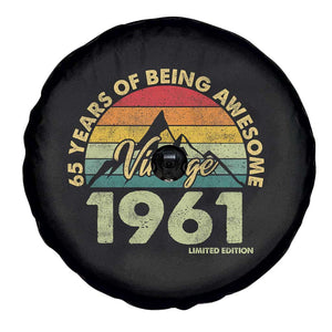 65th Birthday Spare Tire Cover Vintage 1961 Limited Edition 65 Year Old Gift