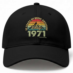 55th Birthday Baseball Cap Vintage 1971 Limited Edition 55 Year Old Gift