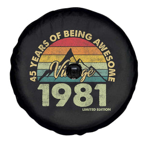 45th Birthday Spare Tire Cover Vintage 1981 Limited Edition 45 Year Old Gift