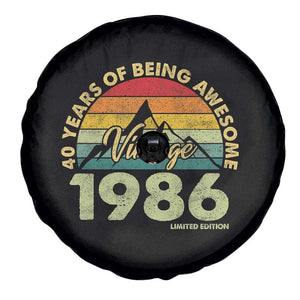 40th Birthday Spare Tire Cover Vintage 1986 Limited Edition 40 Year Old Gift