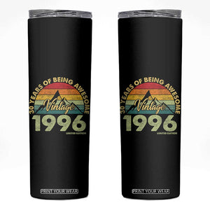 30th Birthday Skinny Tumbler Vintage 1996 Limited Edition 30 Year Old Gift