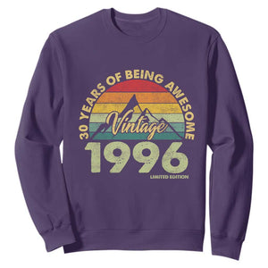 30th Birthday Sweatshirt Vintage 1996 Limited Edition 30 Year Old Gift