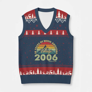20th Birthday V-Neck Knit Sweater Vest Vintage 2006 Limited Edition 20 Year Old Gift