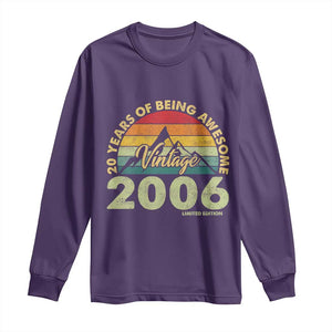 20th Birthday Long Sleeve Shirt Vintage 2006 Limited Edition 20 Year Old Gift