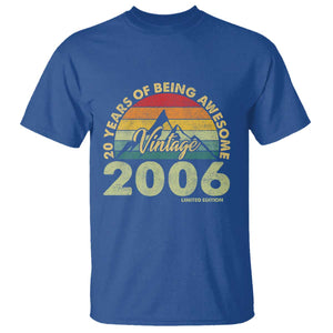 20th Birthday T Shirt Vintage 2006 Limited Edition 20 Year Old Gift