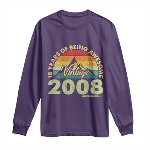 18th Birthday Long Sleeve Shirt Vintage 2008 Limited Edition 18 Year Old Gift