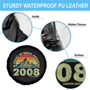 18th Birthday Spare Tire Cover Vintage 2008 Limited Edition 18 Year Old Gift