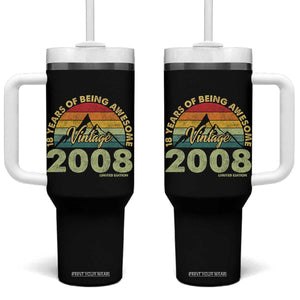 18th Birthday Tumbler With Handle Vintage 2008 Limited Edition 18 Year Old Gift