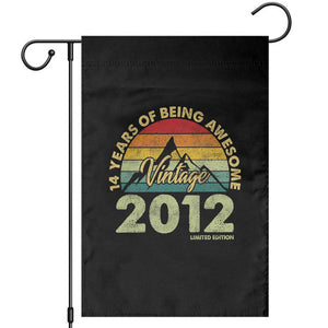 14th Birthday Garden Flag Vintage 2012 Limited Edition 14 Year Old Gift
