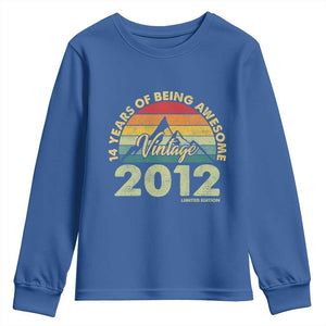 14th Birthday Youth Sweatshirt Vintage 2012 Limited Edition 14 Year Old Gift