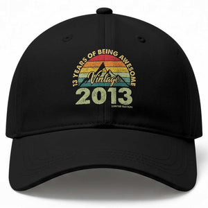 13th Birthday Baseball Cap Vintage 2013 Limited Edition 13 Year Old Gift