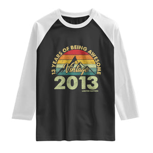 13th Birthday Raglan Shirt Vintage 2013 Limited Edition 13 Year Old Gift