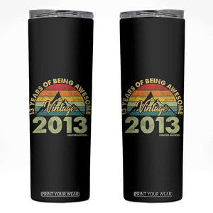 13th Birthday Skinny Tumbler Vintage 2013 Limited Edition 13 Year Old Gift