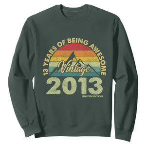 13th Birthday Sweatshirt Vintage 2013 Limited Edition 13 Year Old Gift