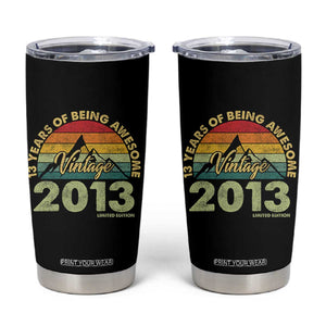 13th Birthday Tumbler Cup Vintage 2013 Limited Edition 13 Year Old Gift