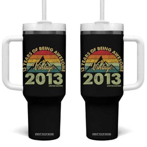 13th Birthday Tumbler With Handle Vintage 2013 Limited Edition 13 Year Old Gift
