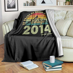 12th Birthday Throw Blanket Vintage 2014 Limited Edition 12 Year Old Gift
