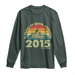 11th Birthday Long Sleeve Shirt Vintage 2015 Limited Edition 11 Year Old Gift
