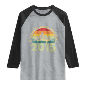 11th Birthday Raglan Shirt Vintage 2015 Limited Edition 11 Year Old Gift