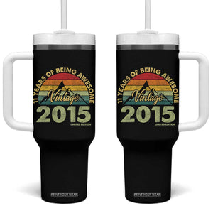 11th Birthday Tumbler With Handle Vintage 2015 Limited Edition 11 Year Old Gift