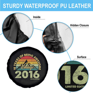 10th Birthday Spare Tire Cover Vintage 2016 Limited Edition 10 Year Old Bday Gift