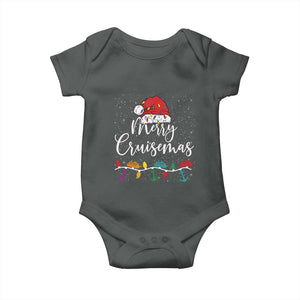 Merry Cruisemas Baby Onesie Family Christmas Cruise Holiday Trip TS10 Dark Heather Print Your Wear