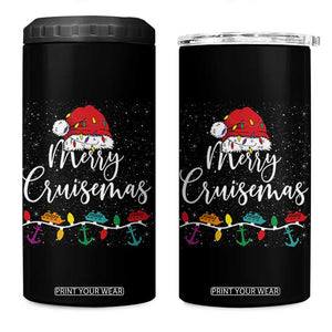 Merry Cruisemas 4 in 1 Can Cooler Tumbler Family Christmas Cruise Holiday Trip TS10 One Size: 16 oz Black Print Your Wear