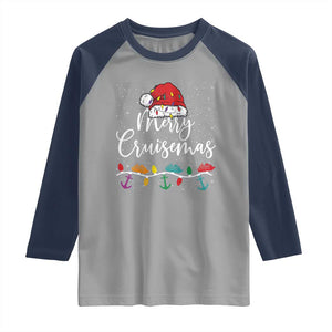 Merry Cruisemas Raglan Shirt Family Christmas Cruise Holiday Trip TS10 Sport Gray Navy Print Your Wear