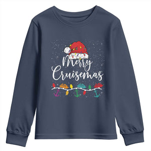 Merry Cruisemas Youth Sweatshirt Family Christmas Cruise Holiday Trip TS10 Navy Print Your Wear
