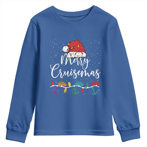 Merry Cruisemas Youth Sweatshirt Family Christmas Cruise Holiday Trip TS10 Royal Blue Print Your Wear