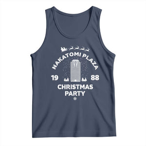 Nakatomi Plaza Christmas Party Tank Top Funny 80's Movie Xmas Party TS10 Navy Print Your Wear