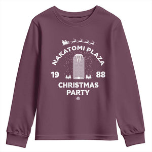 Nakatomi Plaza Christmas Party Youth Sweatshirt Funny 80's Movie Xmas Party TS10 Maroon Print Your Wear